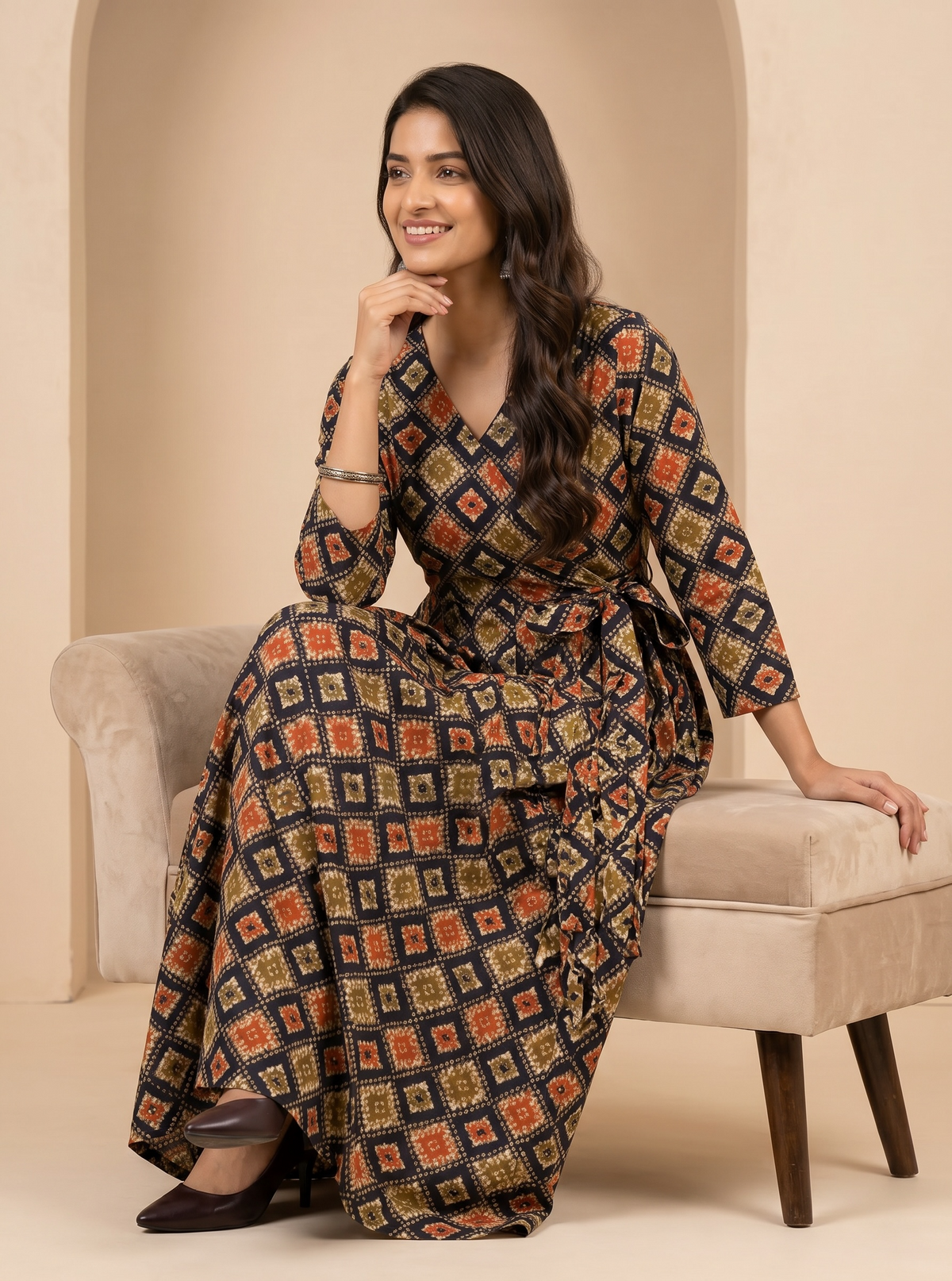 Midnight Mosaic Cotton Maxi Dress – The Summer Holiday Collection
