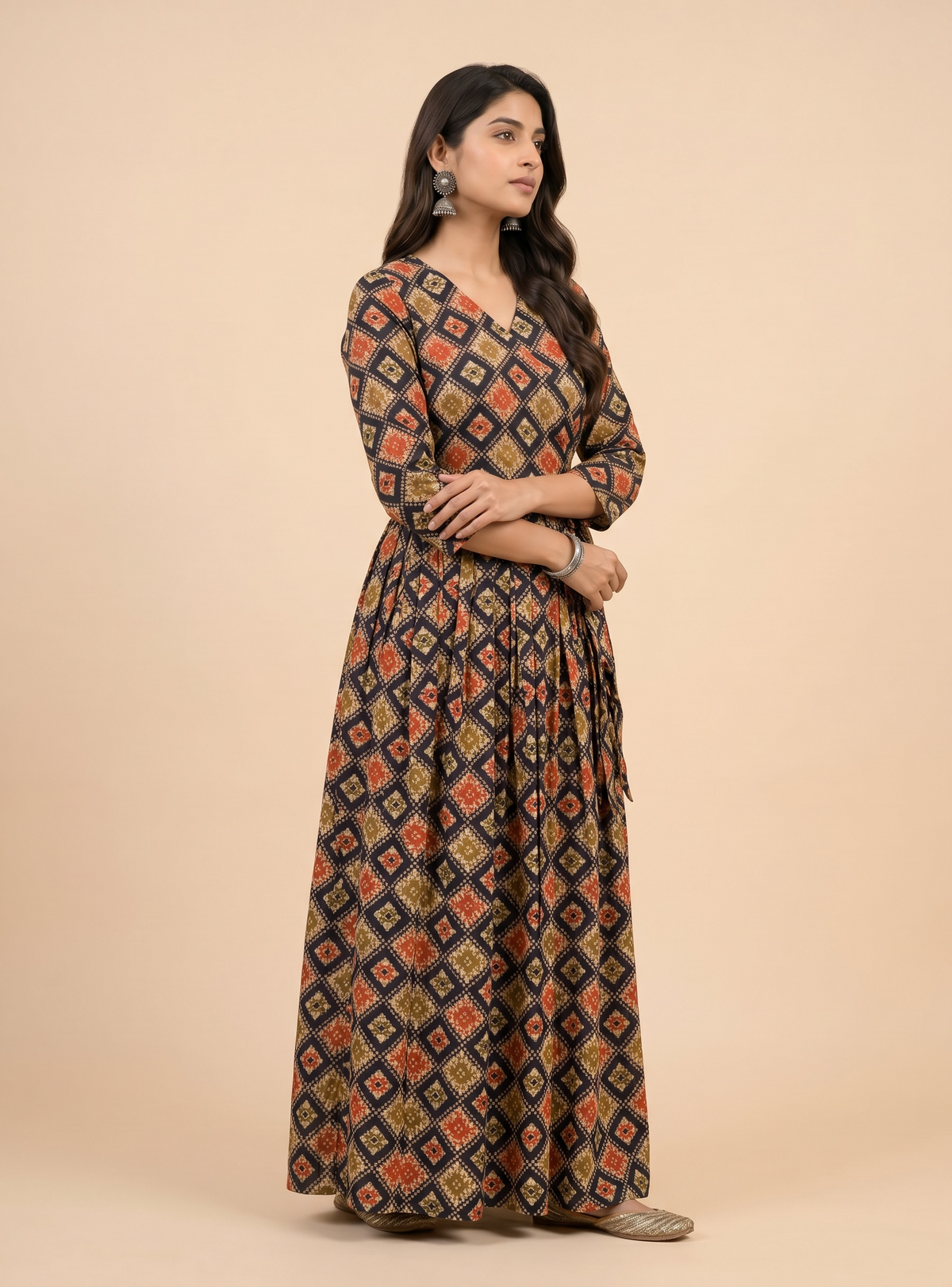 Midnight Mosaic Cotton Maxi Dress – The Summer Holiday Collection