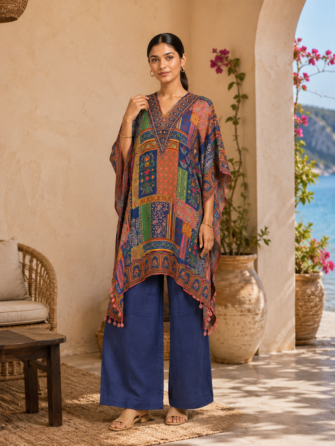 Mehr Mosaic Kaftan Co-Ord Set