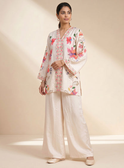 Gulnaar Blossom Satin Co-Ord Set