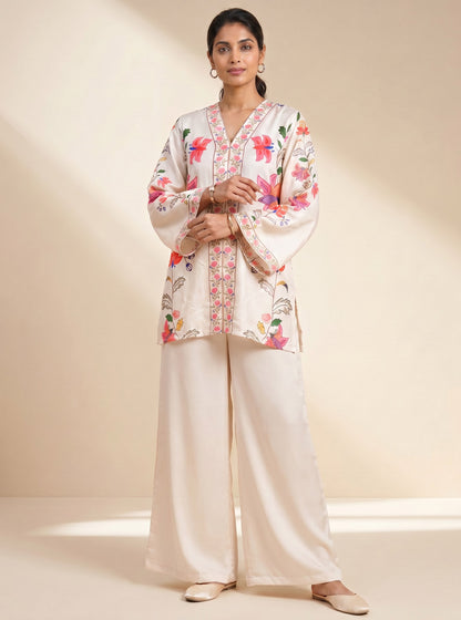 Gulnaar Blossom Satin Co-Ord Set