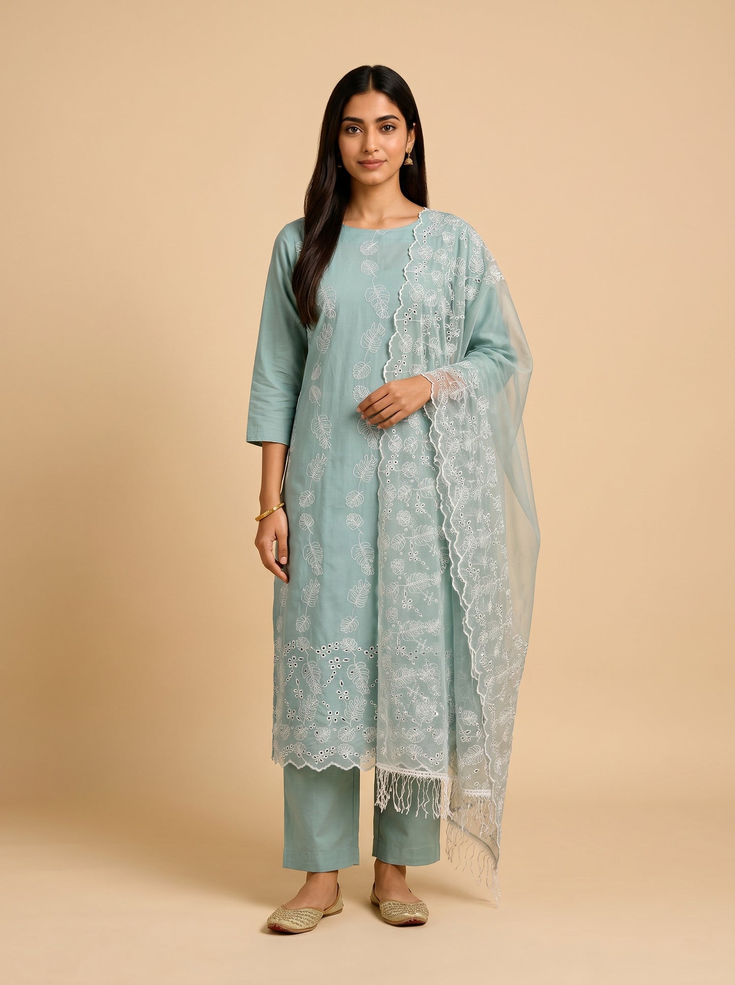 Celeste Meher Embroidered Fabric Set