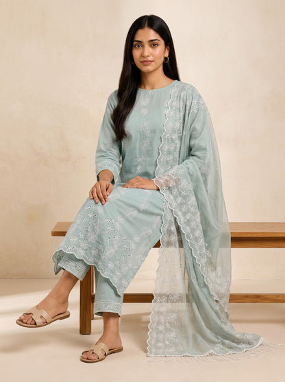 Celeste Meher Embroidered Fabric Set