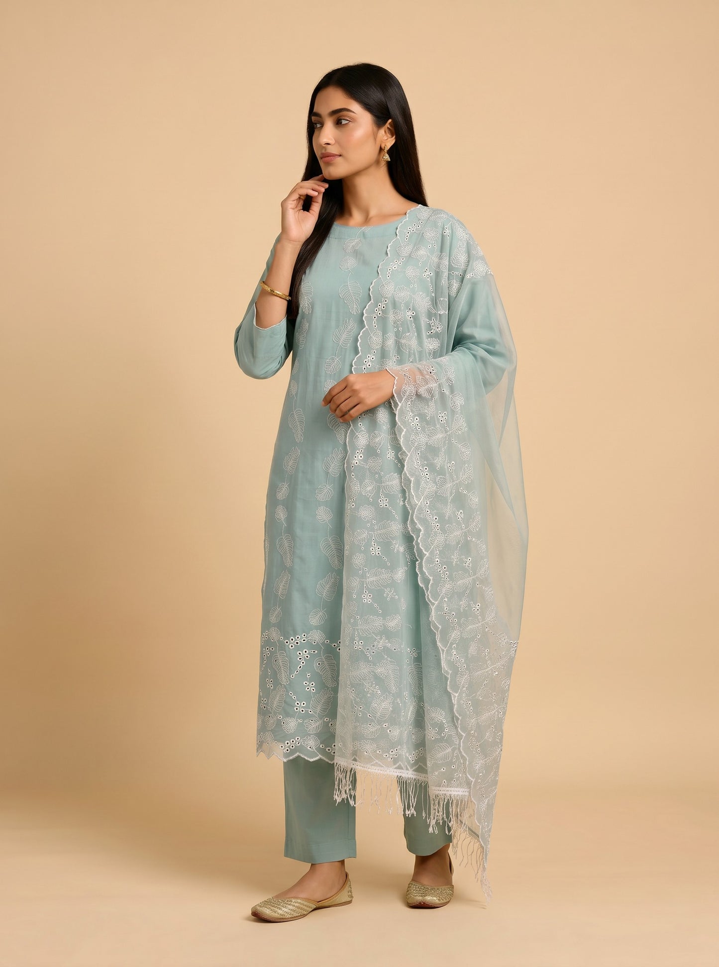Celeste Meher Embroidered Fabric Set
