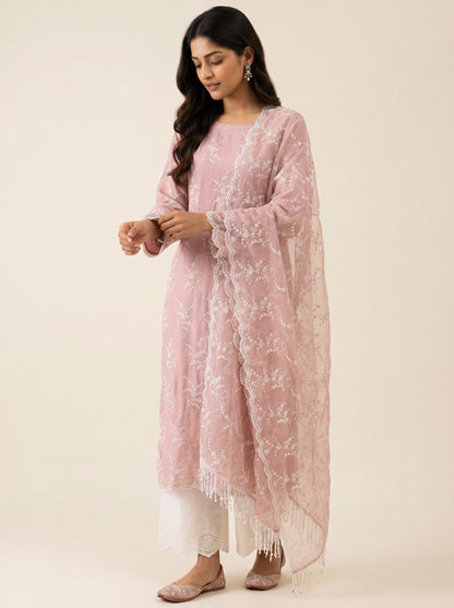 Rosé Afsana Embroidered Fabric Set