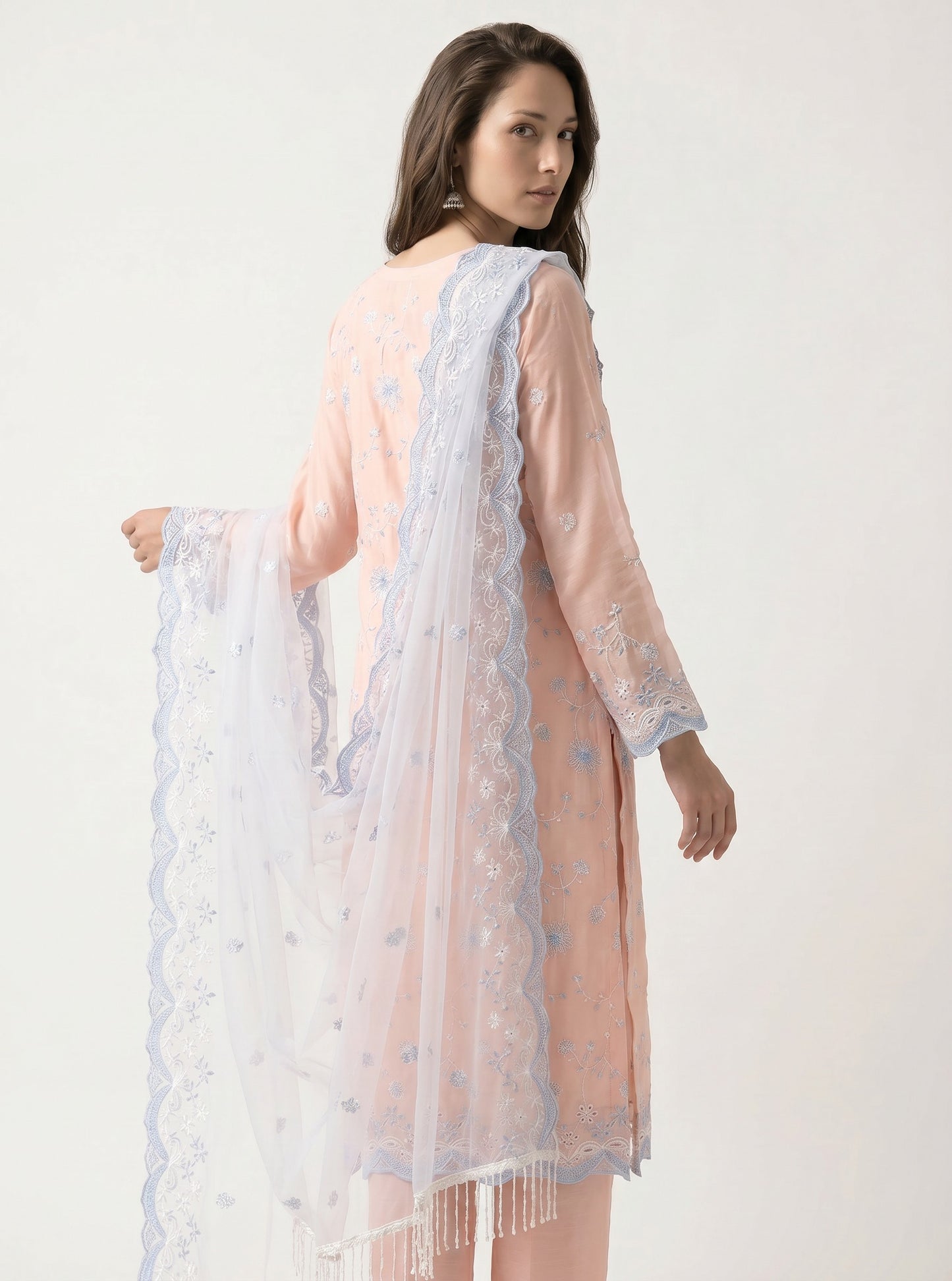 Blush Celeste Embroidered Fabric Set