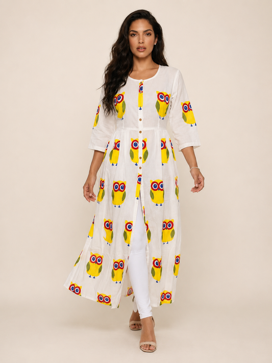 Sunny Owl Dress