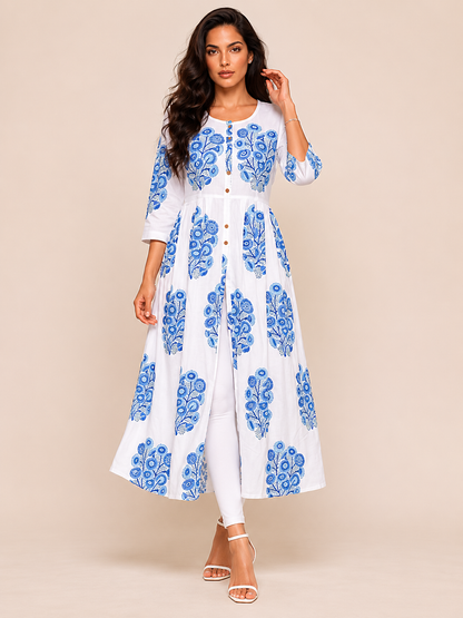 Indigo Petal Dress
