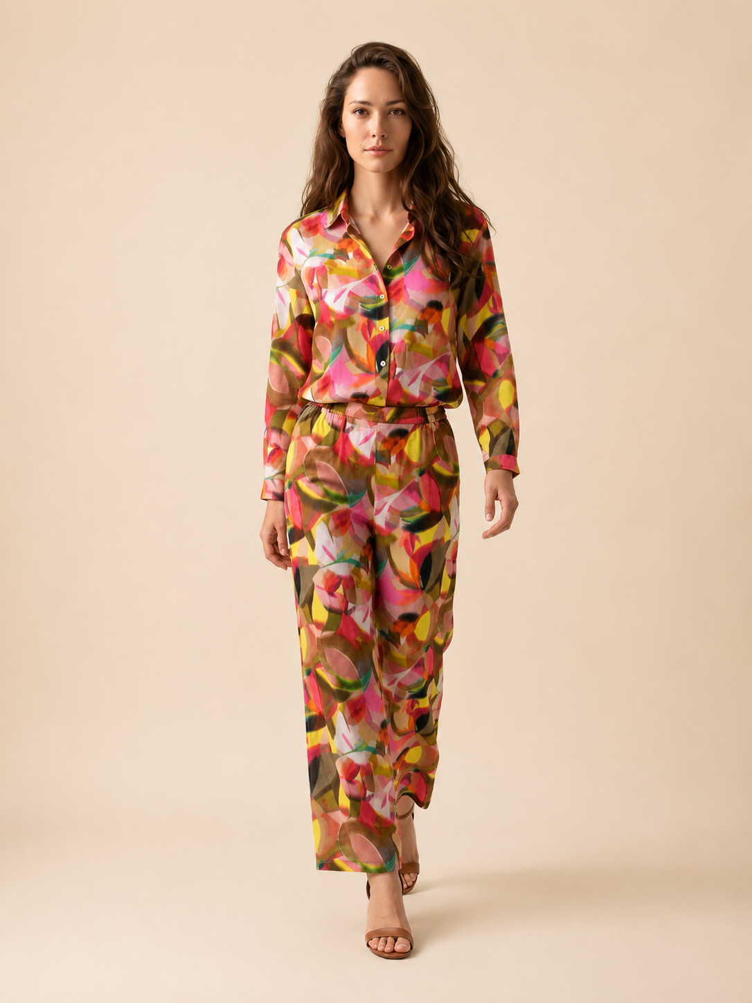 Rosé Muse Satin Co-ord Set
