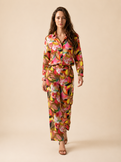 Rosé Muse Satin Co-ord Set