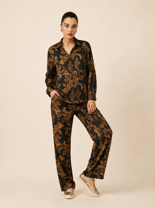 Midnight Royale Satin Co-ord Set