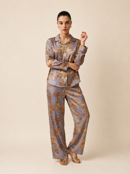 Lilac Royale Satin Co-ord Set
