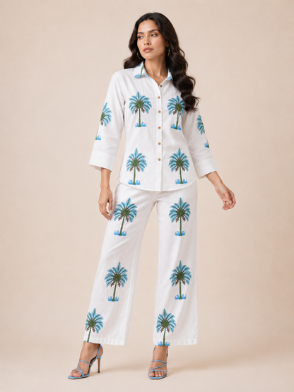 Azure Palm Co-Ord Set
