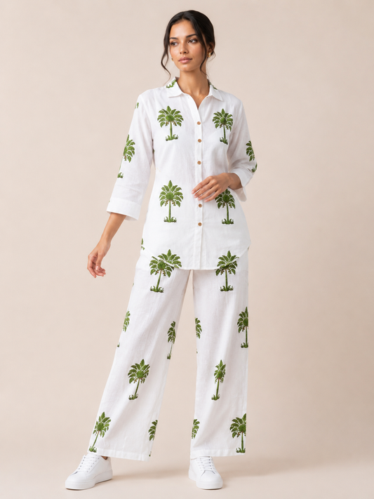 Olive Palm Co-Ord Set