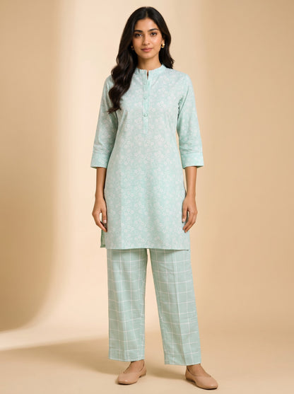 Mint Meadow Kurta Set