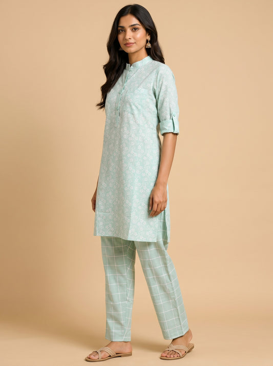 Mint Meadow Kurta Set
