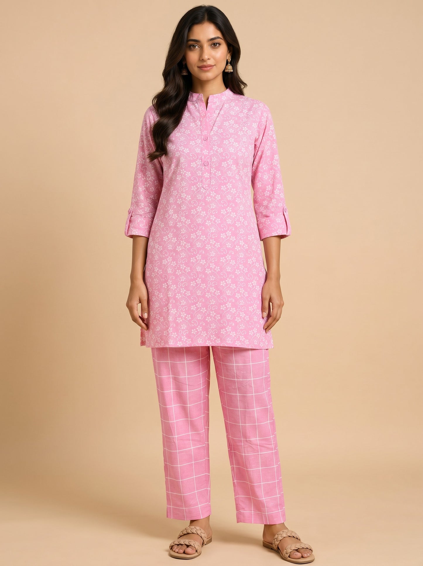 Blush Blossom Kurta Set