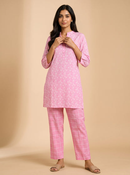 Blush Blossom Kurta Set
