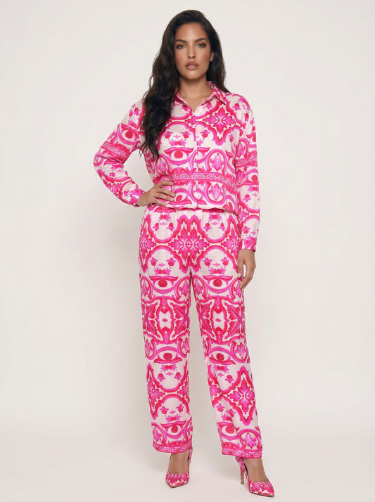 Rosé Royale Satin Co-Ord Set