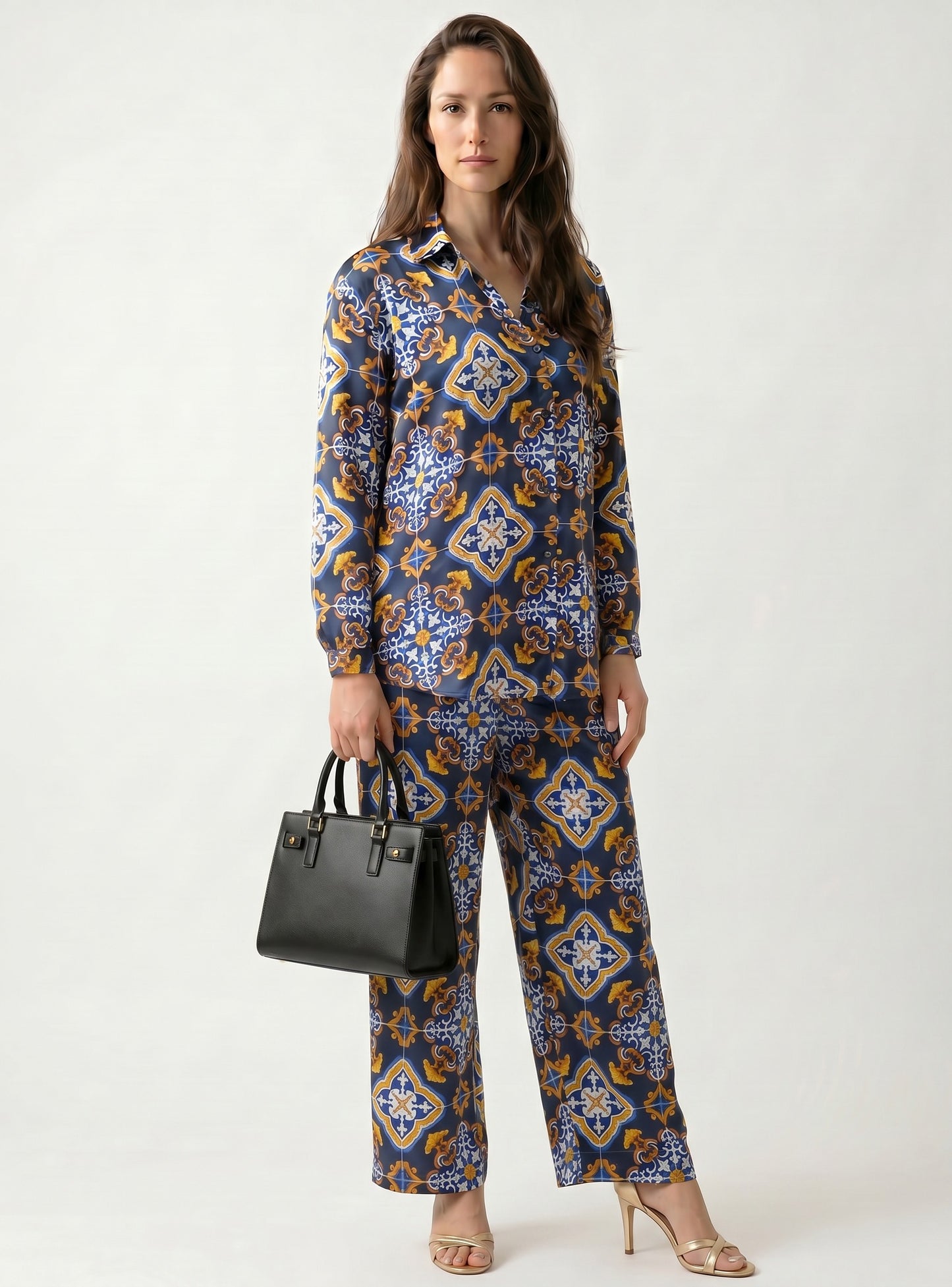 Midnight Royale Satin Co-Ord Set