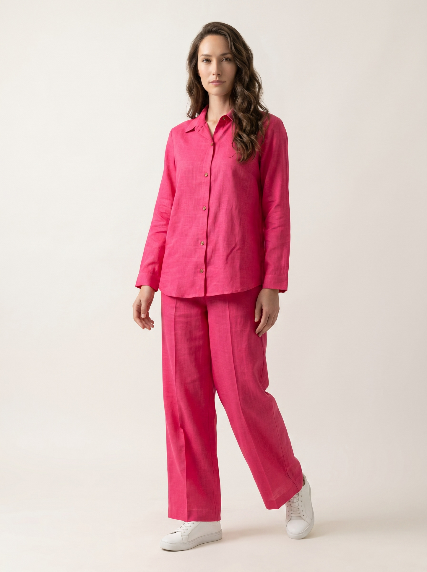 Fuchsia Linen Co-Ord Set