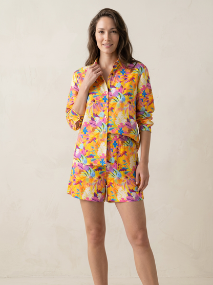 Sunset Bloom Satin Co-Ord Set