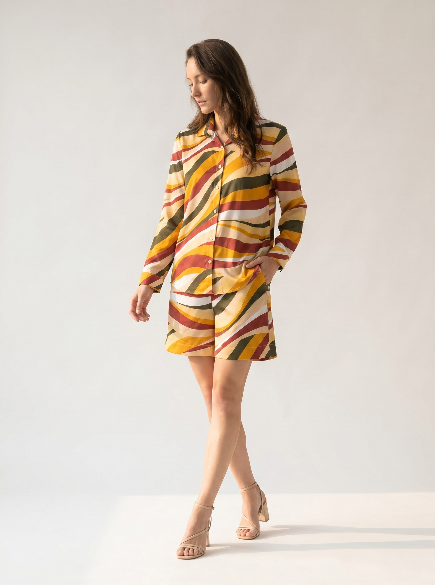 Autumn Muse Satin Co-Ord Set