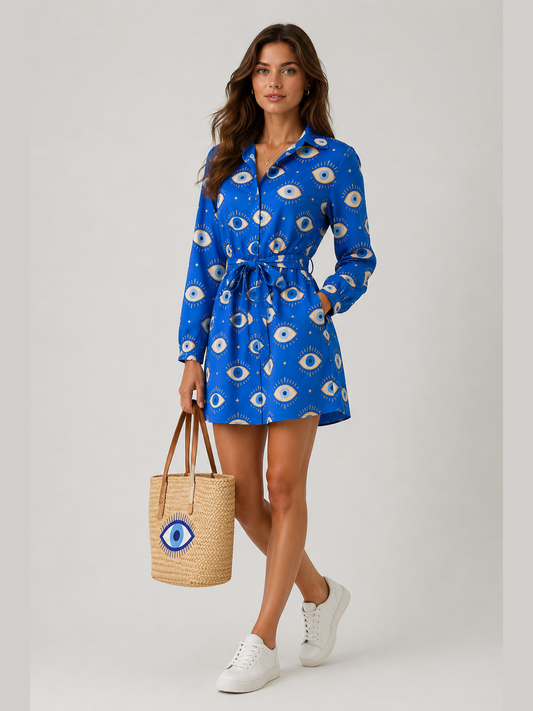 Azure Evil Eye Dress