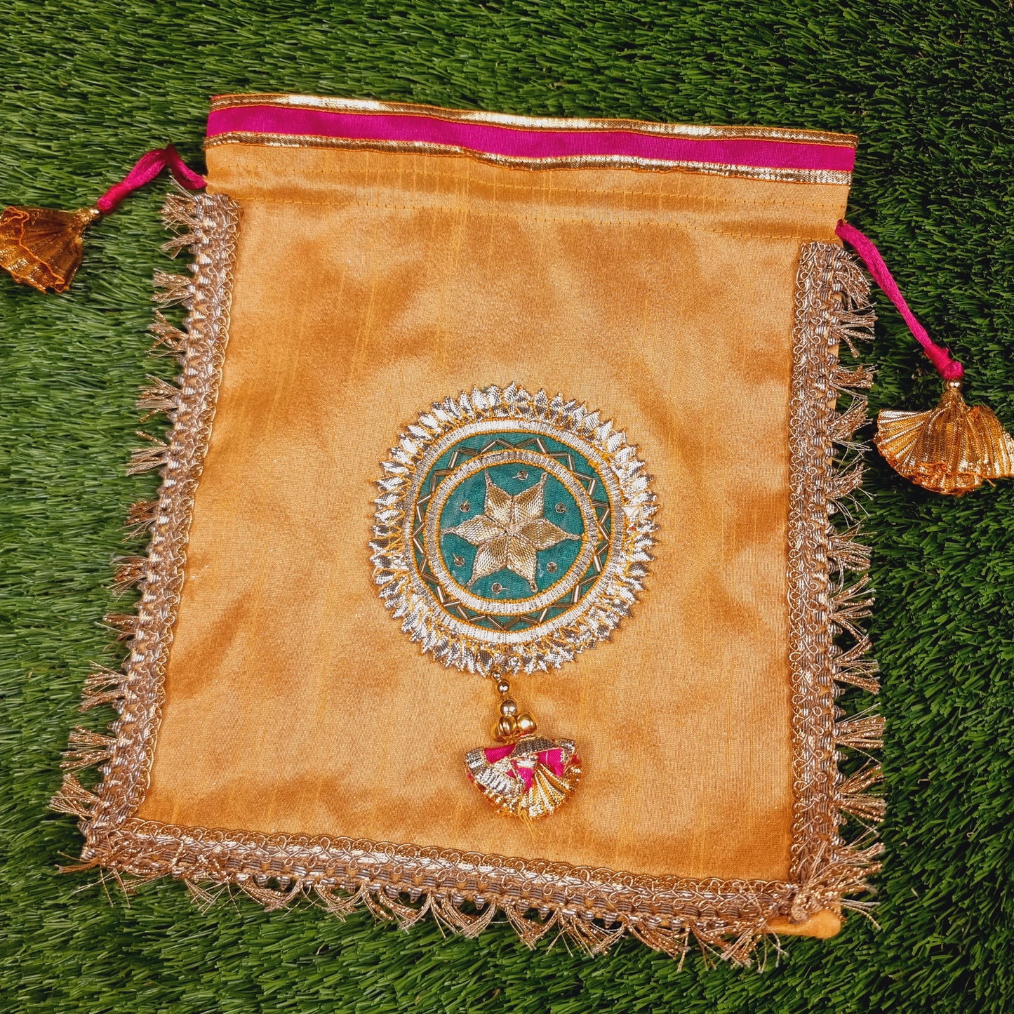 Gota Potli Gifting Bag Yellow