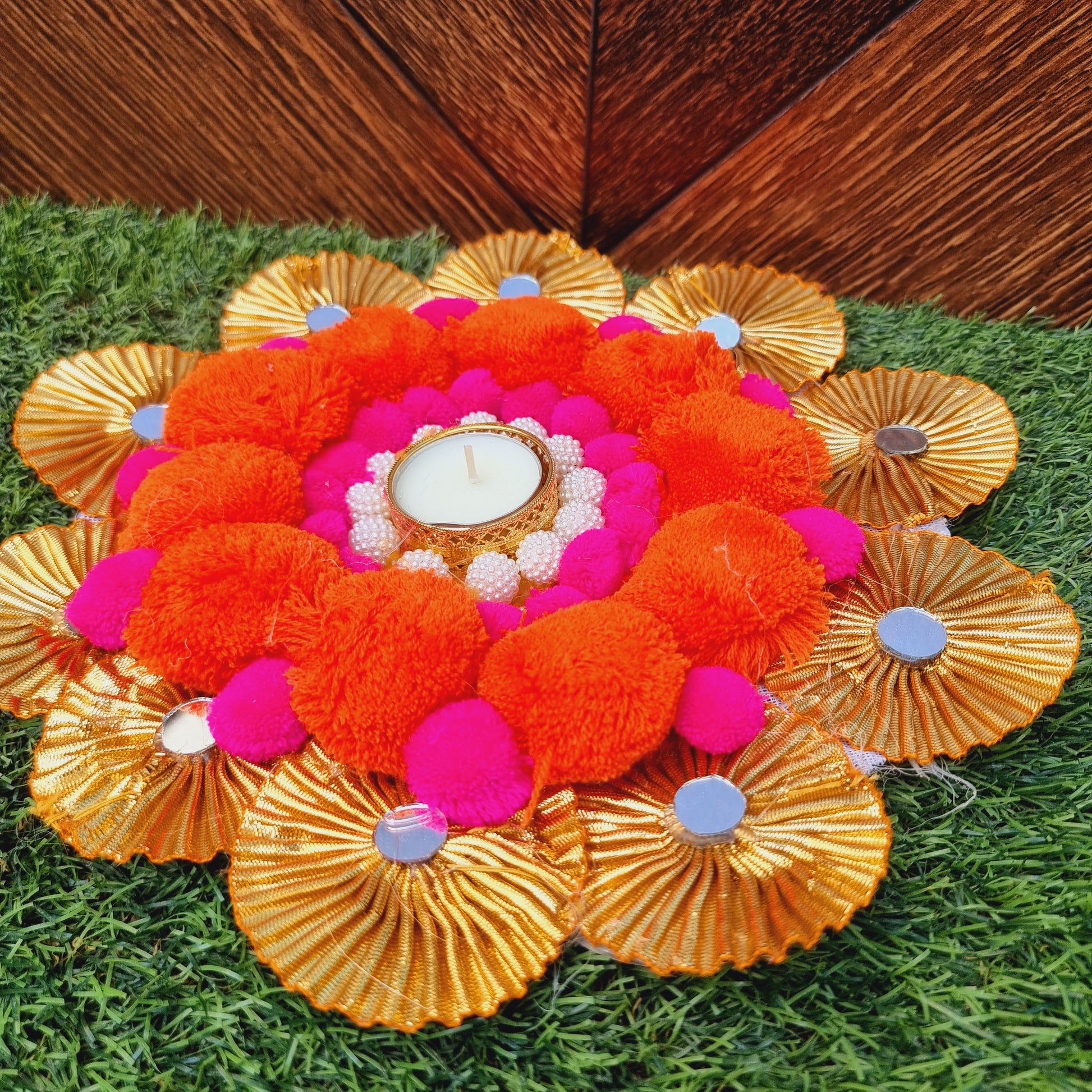 Rangoli Mat With Tea Light Holder - Urban Roots