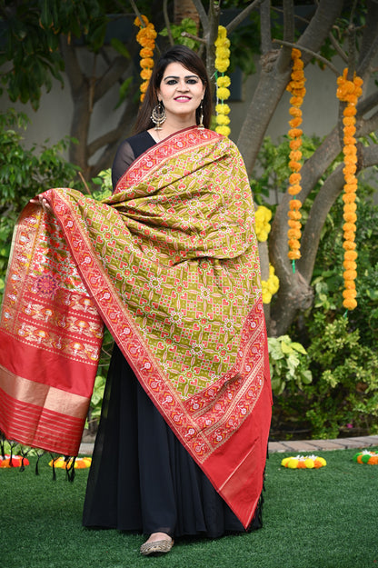 Patola Silk Dupatta - Urban Roots