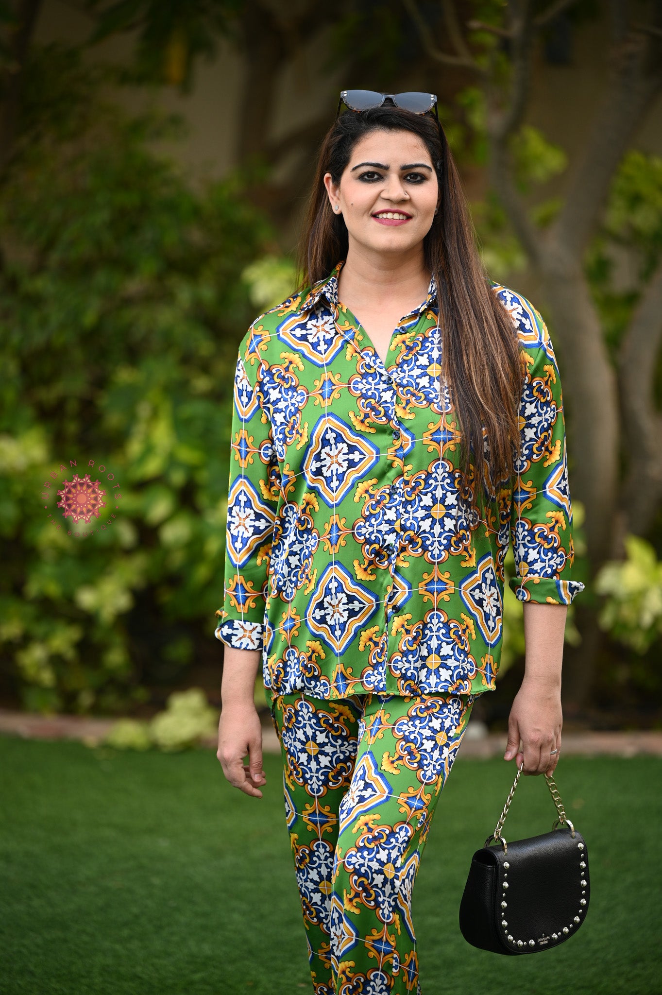 Satin Printed Co-ord Set - Urban Roots