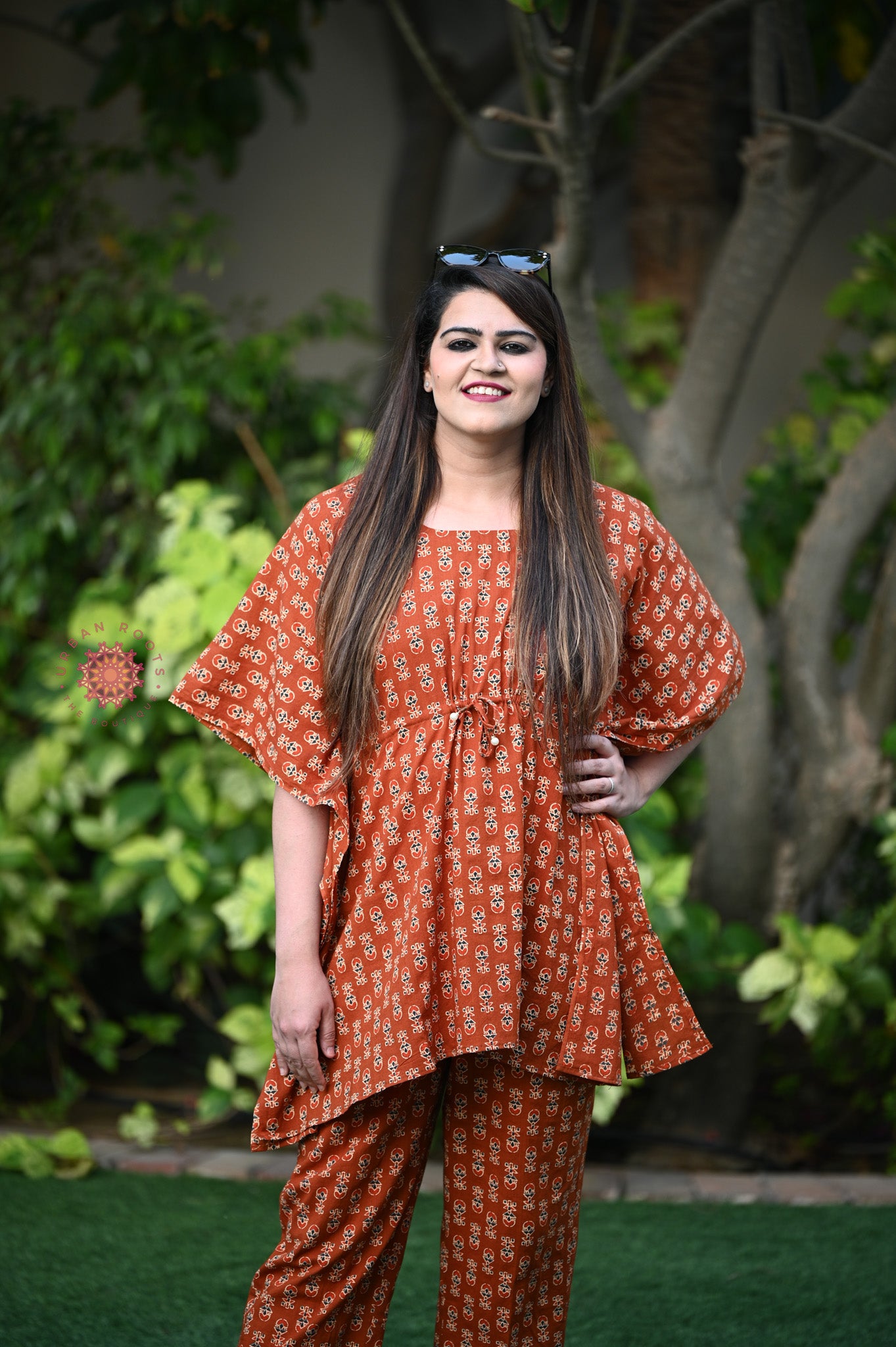 Cotton Printed Kaftan Co-ord Set