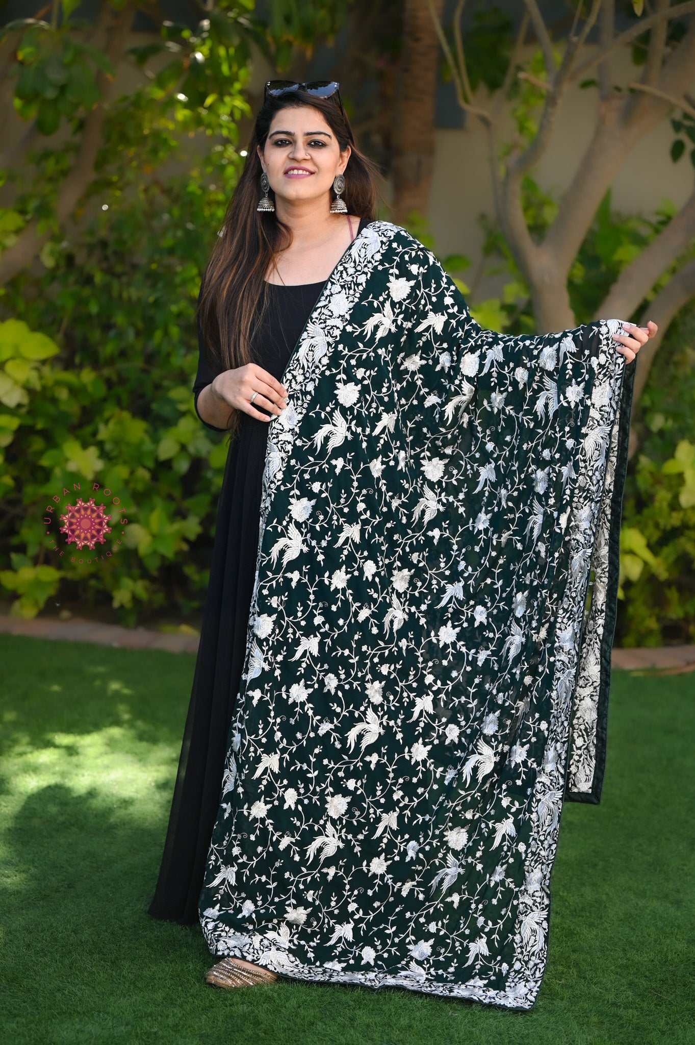 Parsi Gara Embroided Georgette Dupatta