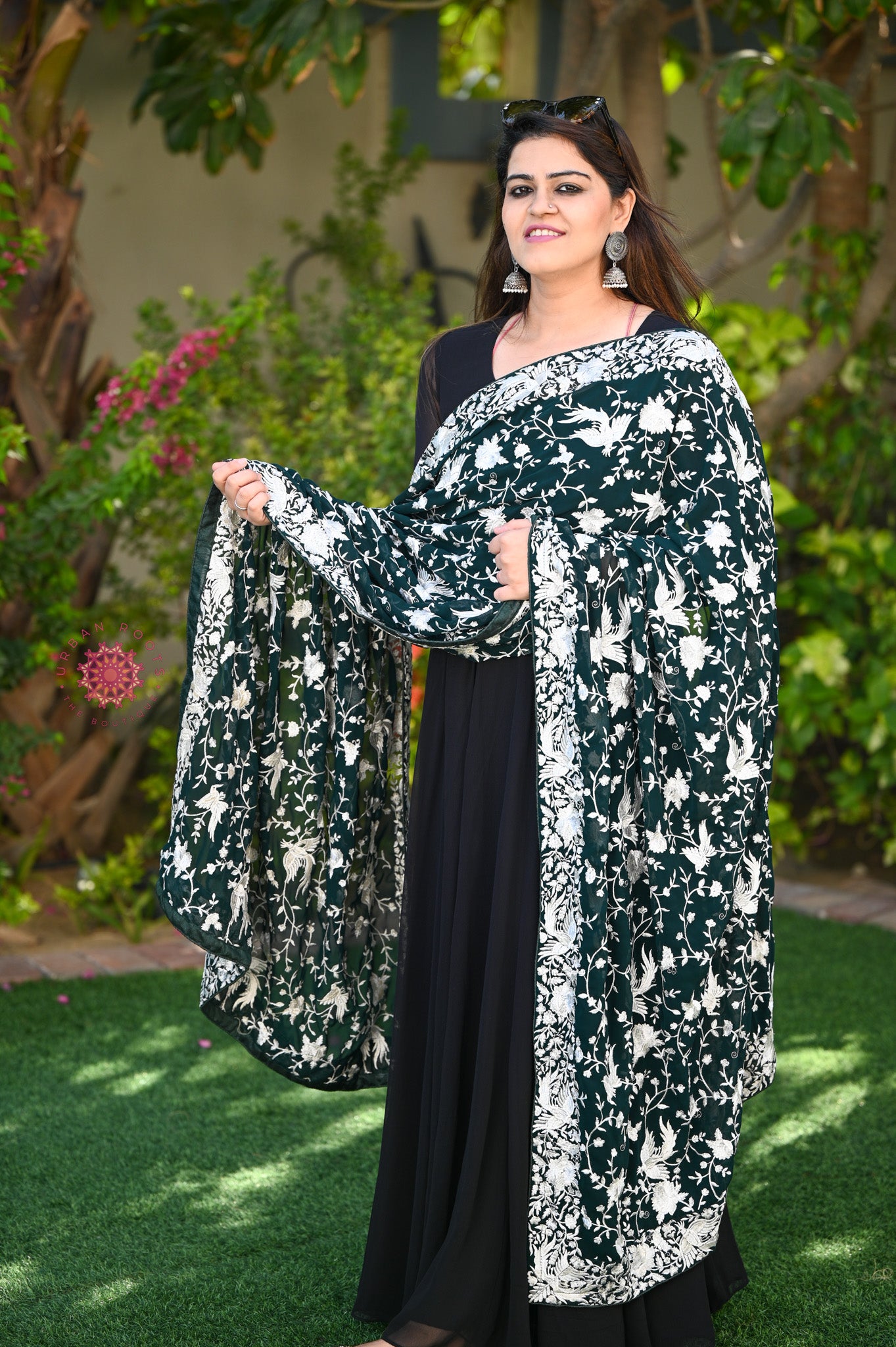 Parsi Gara Embroided Georgette Dupatta