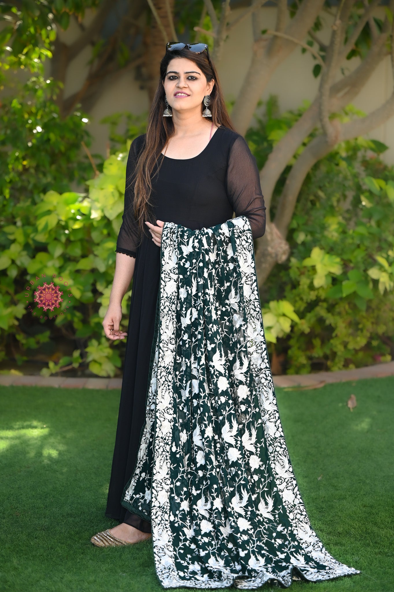 Parsi Gara Embroided Georgette Dupatta