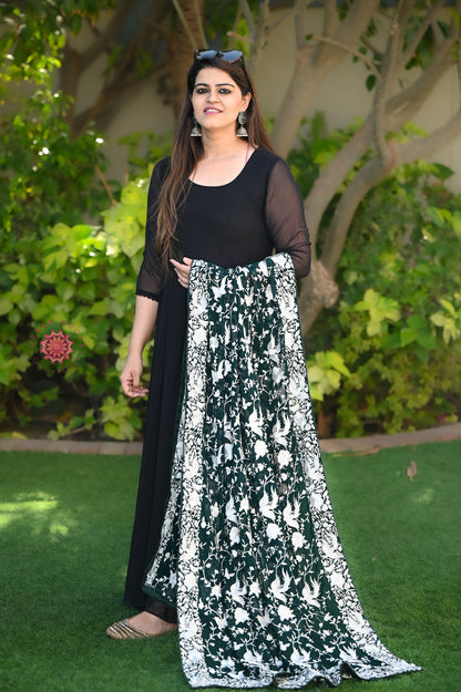 Parsi Gara Embroided Georgette Dupatta