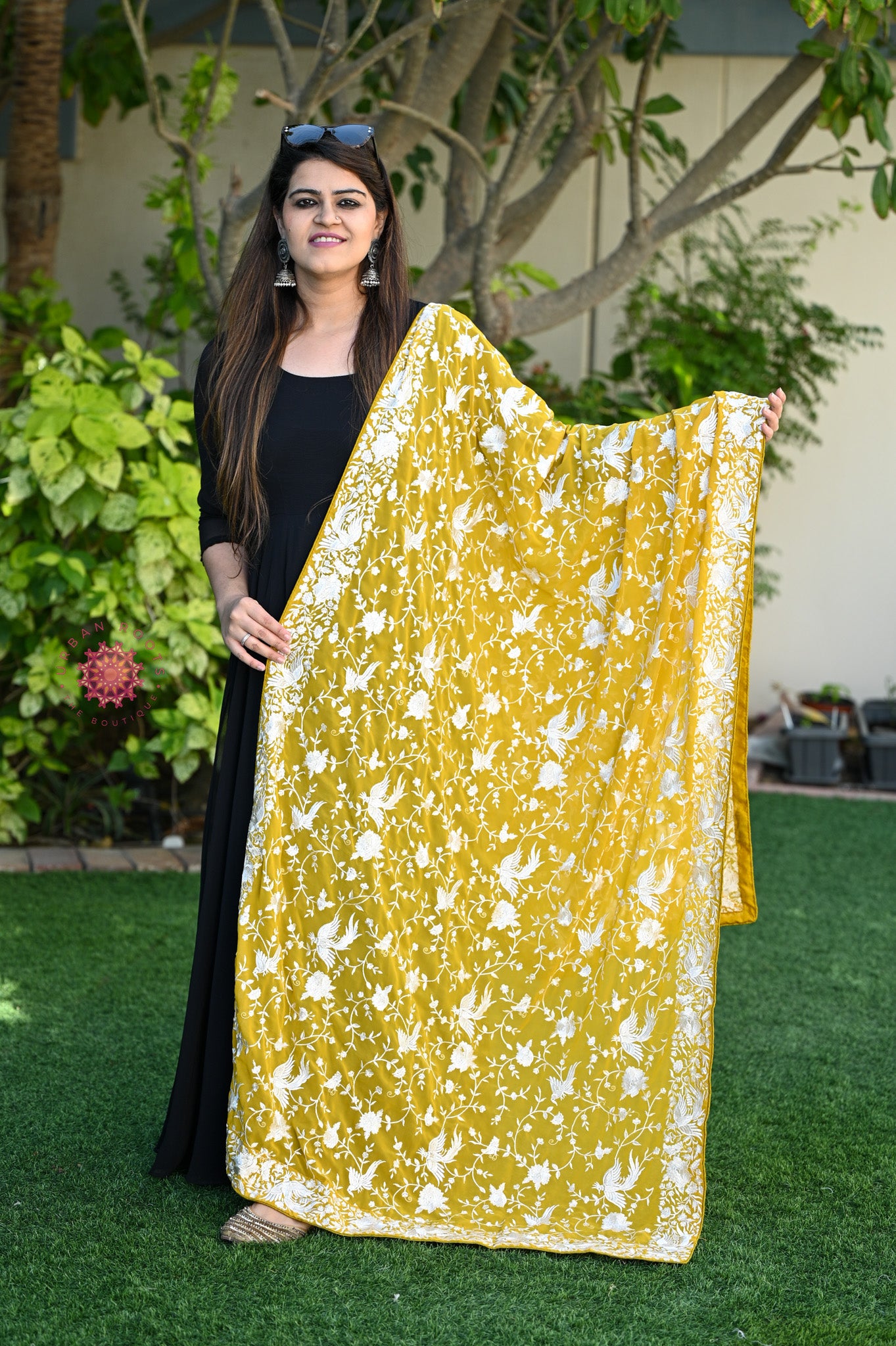 Parsi Gara Embroided Georgette Dupatta