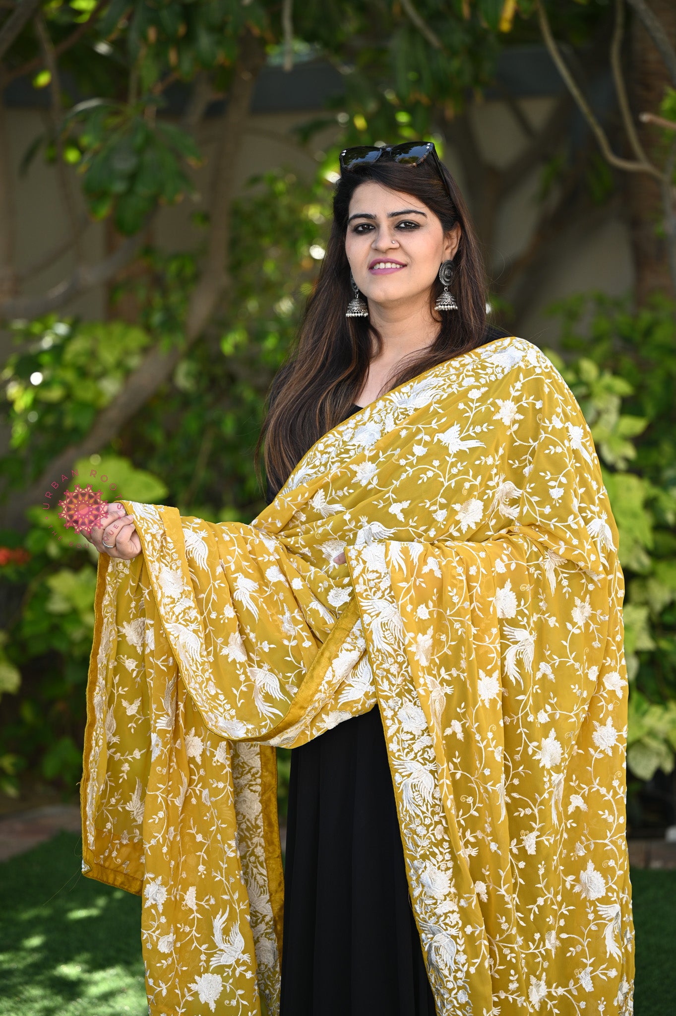 Parsi Gara Embroided Georgette Dupatta