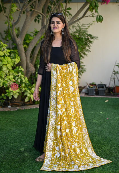 Parsi Gara Embroided Georgette Dupatta