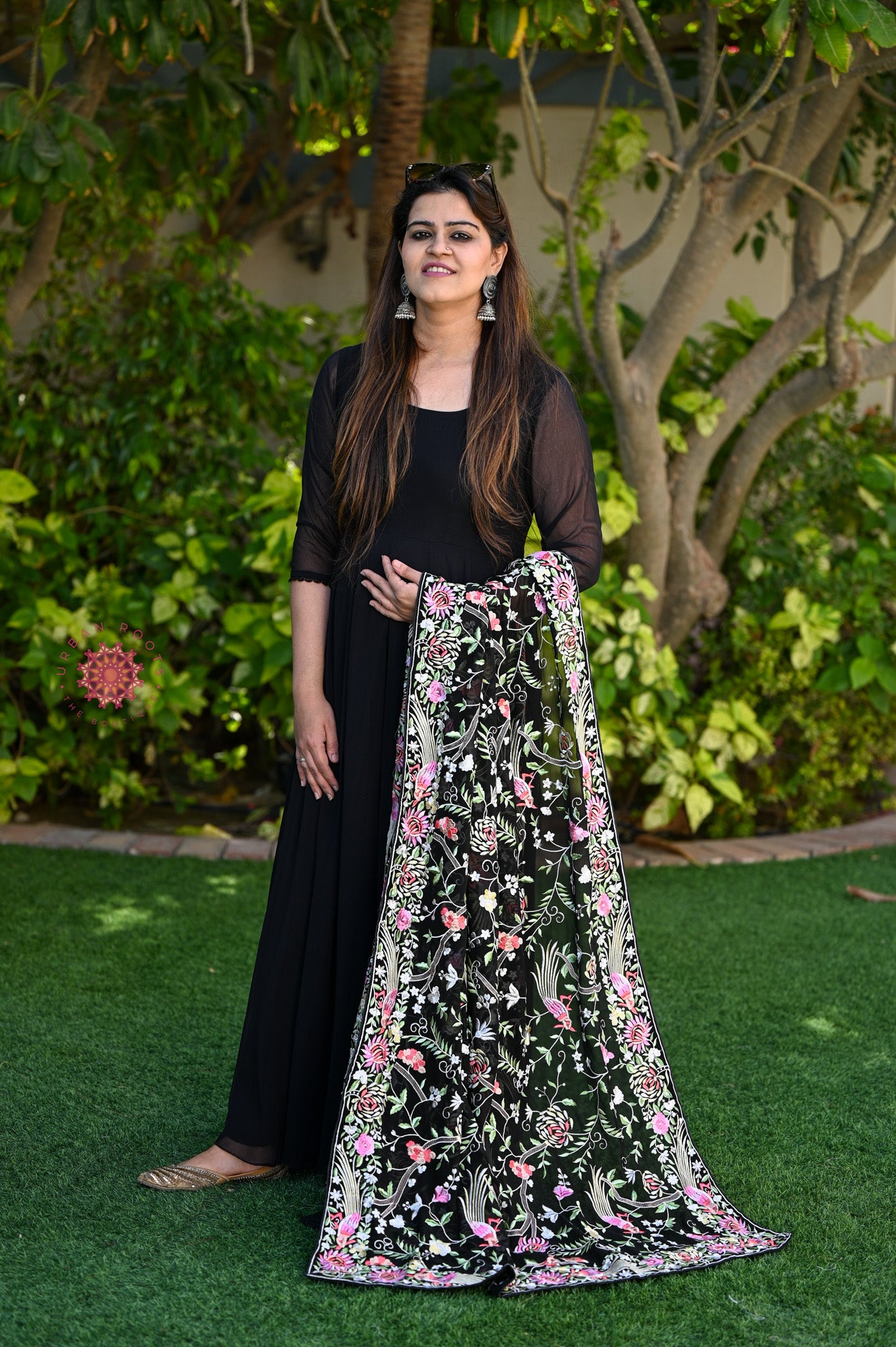 Parsi Gara Embroided Georgette Dupatta