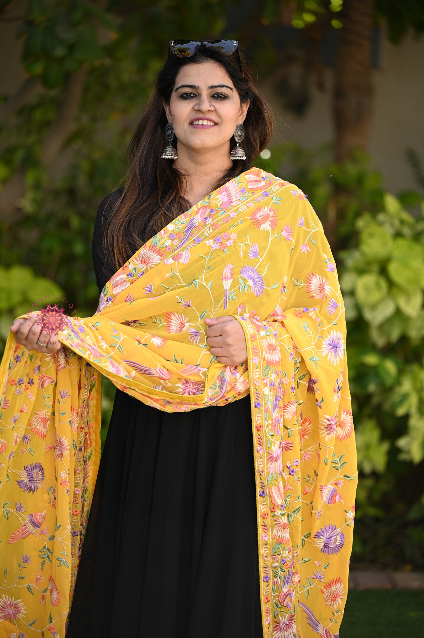 Parsi Gara Embroided Georgette Dupatta
