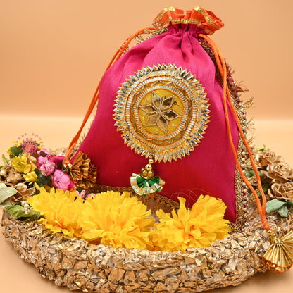 Gota Potli Gifting Bag Pink - Urban Roots