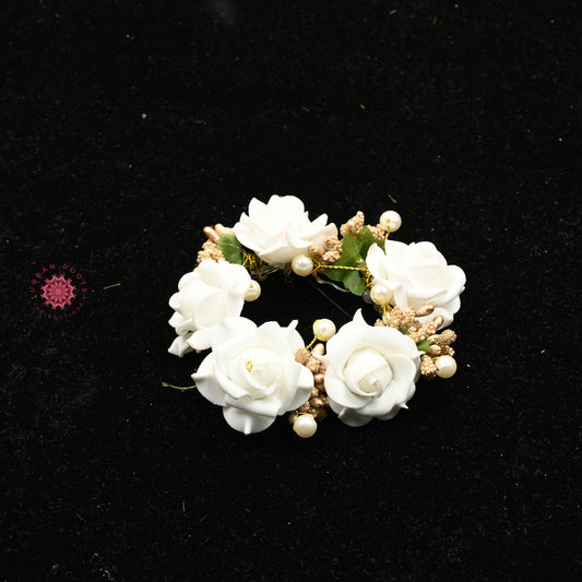 Floral Hair Bun Gajra White - Urban Roots