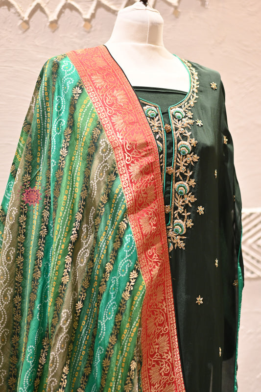 Festive Suit With Silk Dupatta - Urban Roots