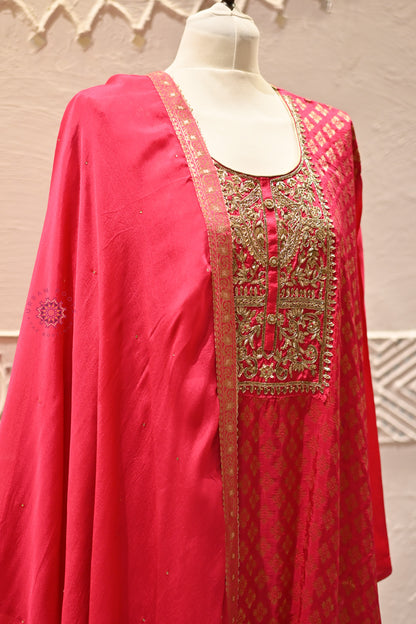 Festive Suit With Silk Dupatta - Urban Roots