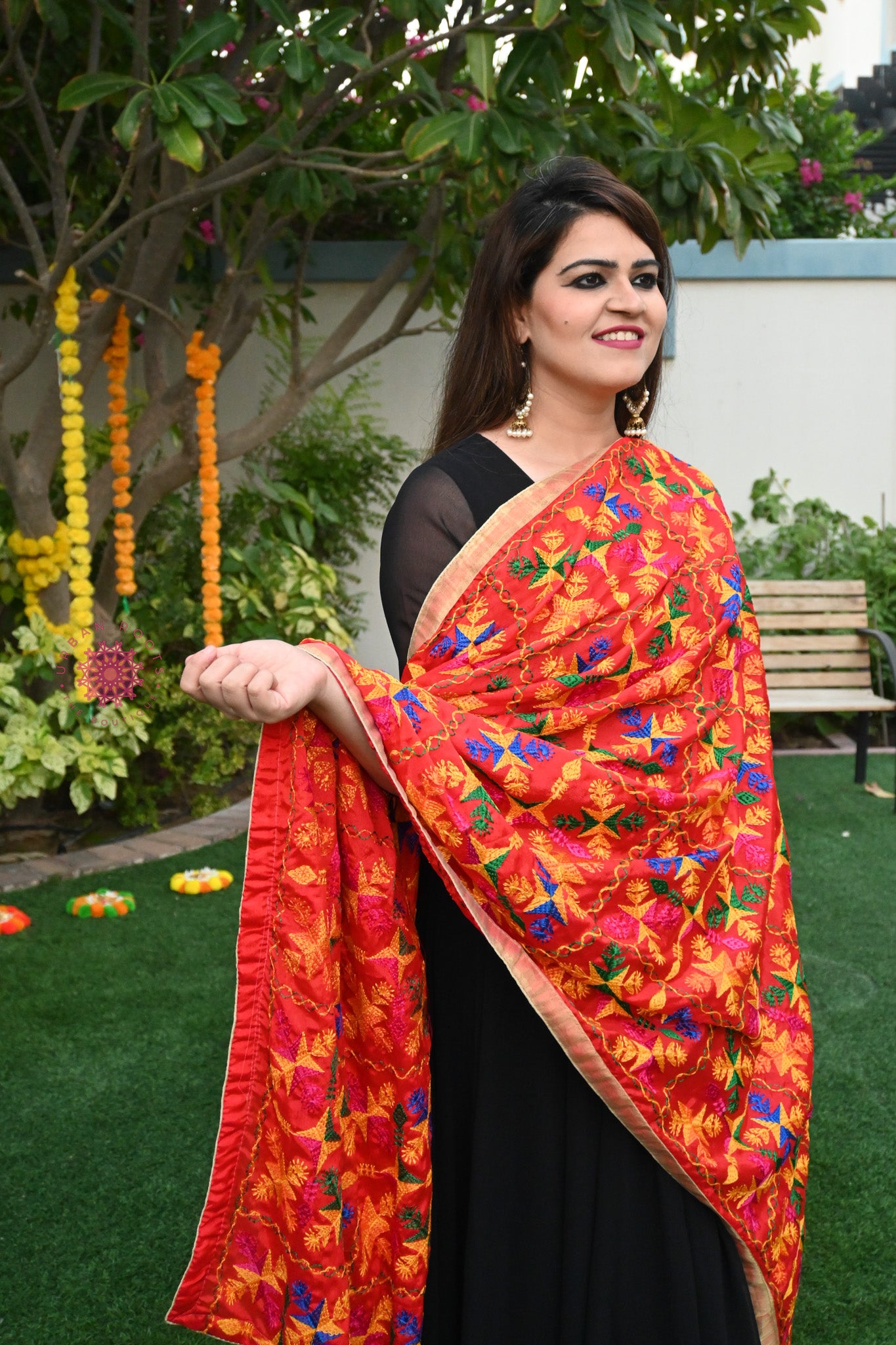 Chinon Phulkari Dupatta - Urban Roots