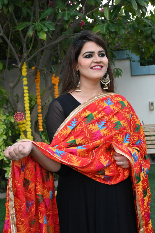 Chinon Phulkari Dupatta - Urban Roots
