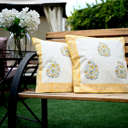 Hand Block Printed Cushion Cover (Set of 2) - Urban Roots