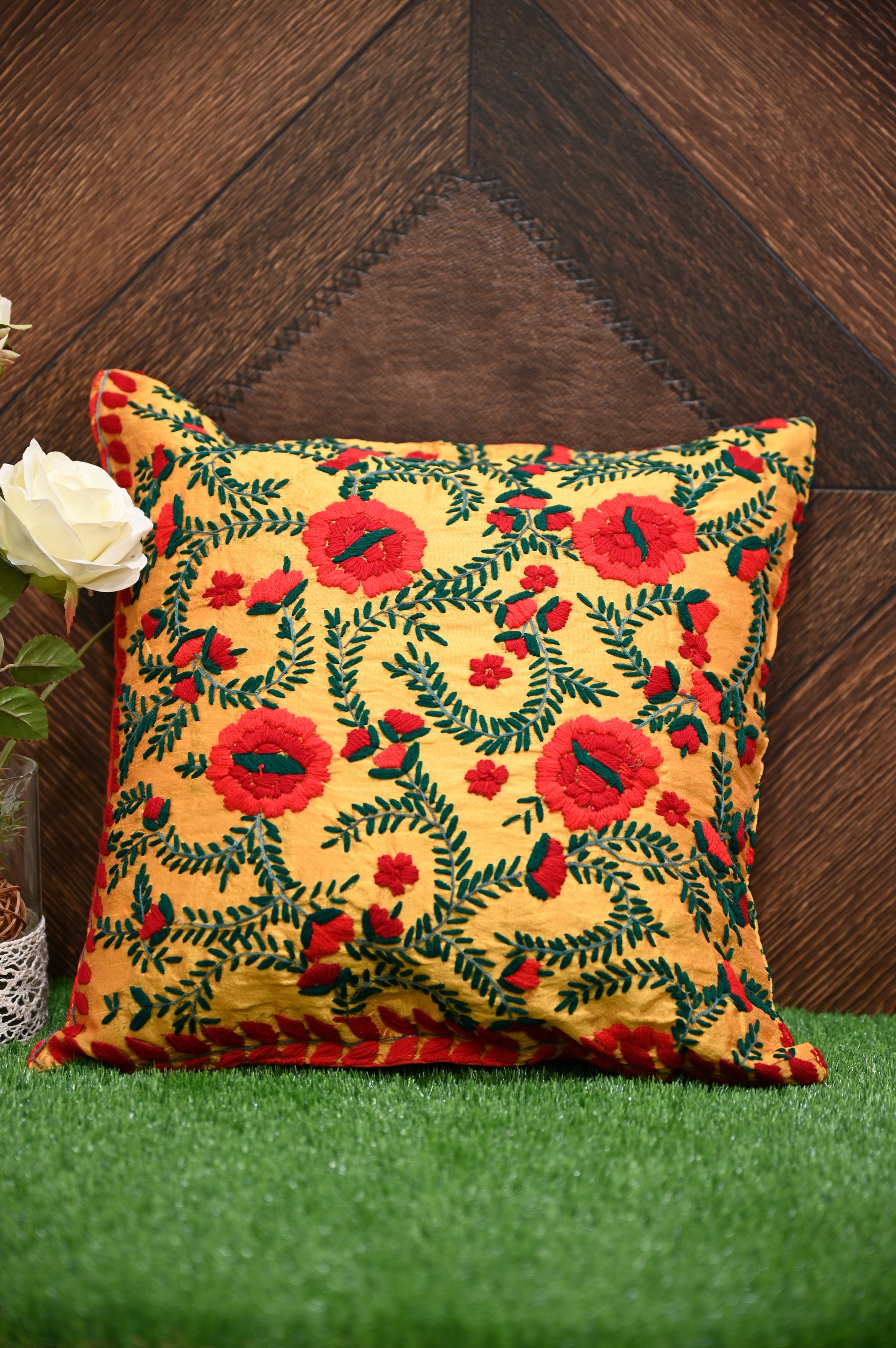 Phulkari Cushion Cover (Set of 2) - Urban Roots